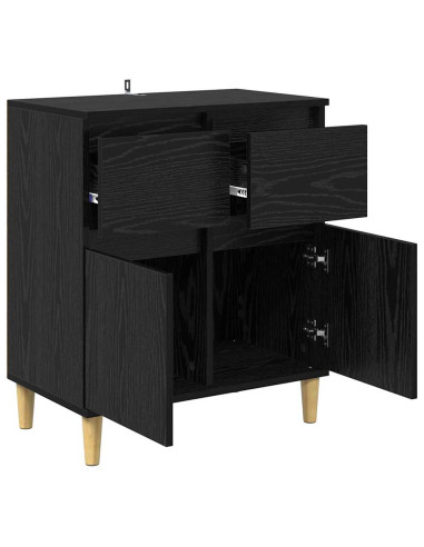 Credenza Rovere Nero 60 x 35 x 70 cm Legno multistrato