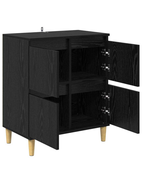 Credenza Rovere Nero 60 x 35 x 70 cm Legno multistrato