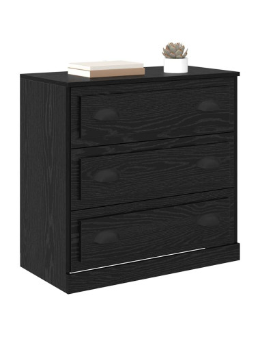 Credenza Rovere Nero 70 x 35,5 x 67,5 cm Legno multistrato