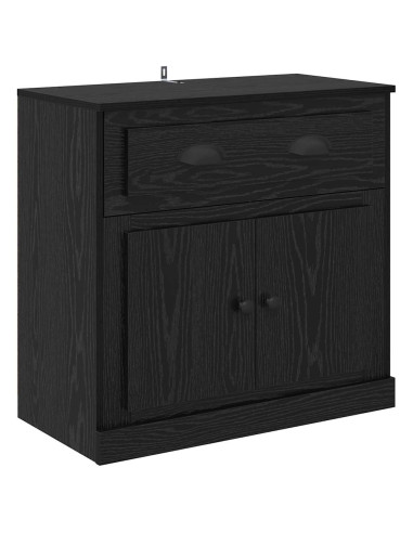 Credenza Rovere Nero 70 x 35,5 x 67,5 cm Legno multistrato