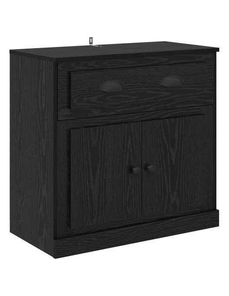 Credenza Rovere Nero 70 x 35,5 x 67,5 cm Legno multistrato