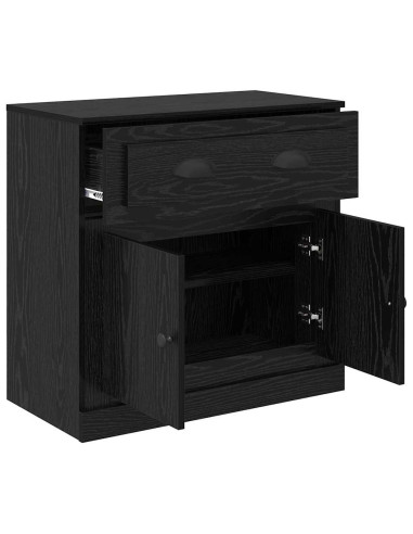 Credenza Rovere Nero 70 x 35,5 x 67,5 cm Legno multistrato