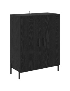 Credenza Rovere Nero 69,5 x 34 x 90 cm Legno multistrato 2