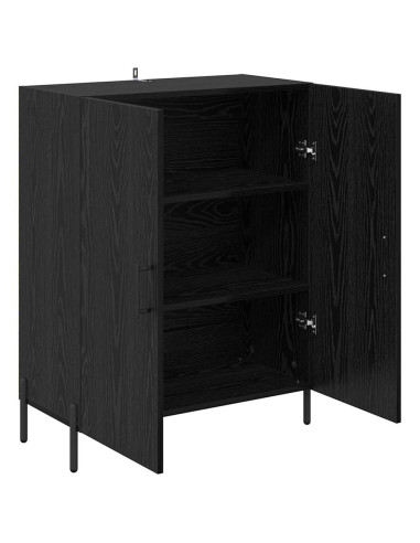 Credenza Rovere Nero 69,5 x 34 x 90 cm Legno multistrato