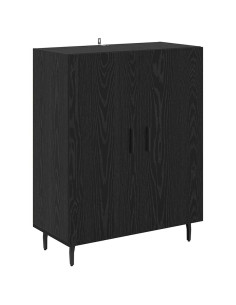 Credenza Rovere Nero 69,5 x 34 x 90 cm Legno multistrato 2