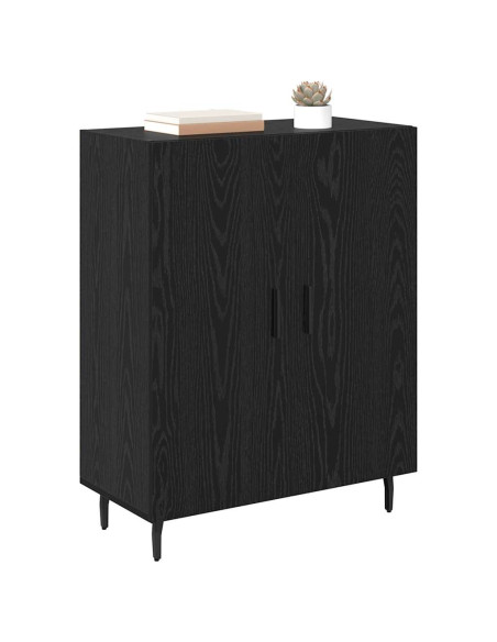 Credenza Rovere Nero 69,5 x 34 x 90 cm Legno multistrato