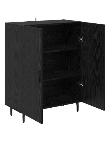 Credenza Rovere Nero 69,5 x 34 x 90 cm Legno multistrato