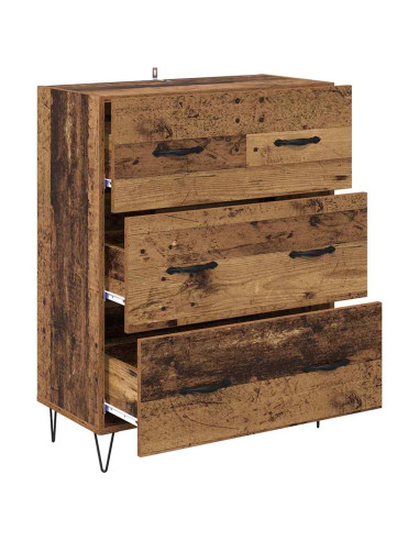 Credenza con cassetto Legno vecchio 69,5 x 34 x 90 cm