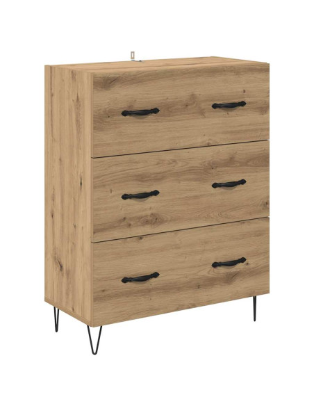 Credenza con cassetto Rovere artigianale 69,5 x 34 x 90 cm