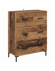 Credenza con cassetto Legno vecchio 69,5 x 34 x 90 cm 2