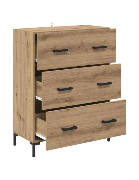 Credenza con cassetto Rovere artigianale 69,5 x 34 x 90 cm