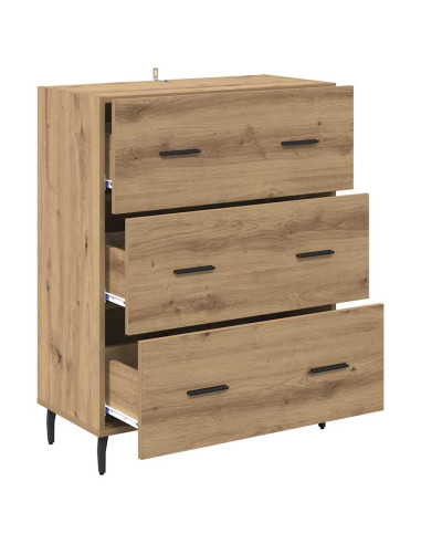 Credenza con cassetto Rovere artigianale 69,5 x 34 x 90 cm