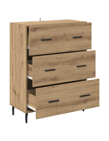 Credenza con cassetto Rovere artigianale 69,5 x 34 x 90 cm