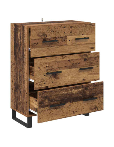 Credenza con cassetto Legno vecchio 69,5 x 34 x 90 cm