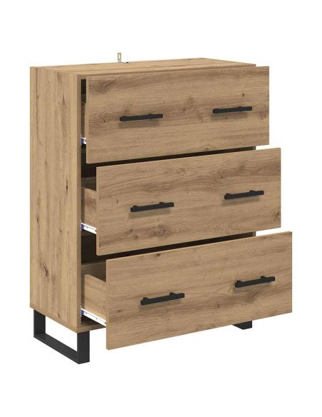 Credenza con cassetto Rovere artigianale 69,5 x 34 x 90 cm