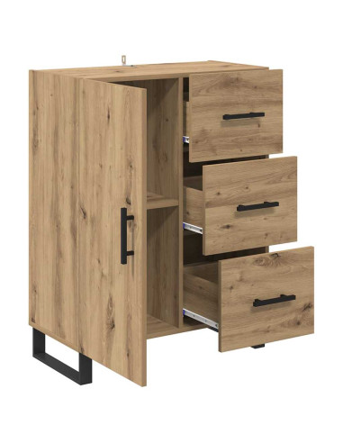 Credenza con cassetto Rovere artigianale 69,5 x 34 x 90 cm