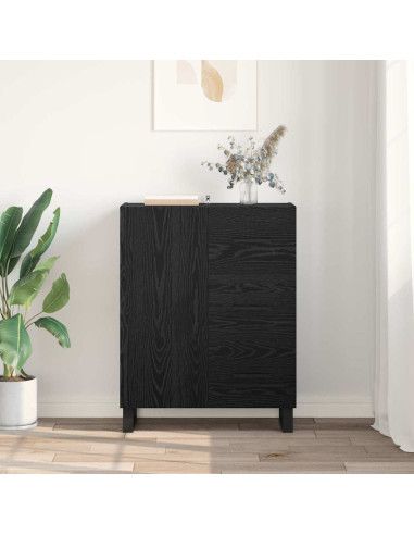 Credenza con cassetto Rovere Nero 69,5 x 34 x 90 cm