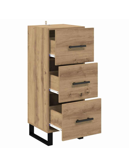 Credenza con cassetto Rovere artigianale 34,5 x 34 x 90 cm