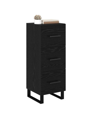 Credenza con cassetto Rovere Nero 34,5 x 34 x 90 cm