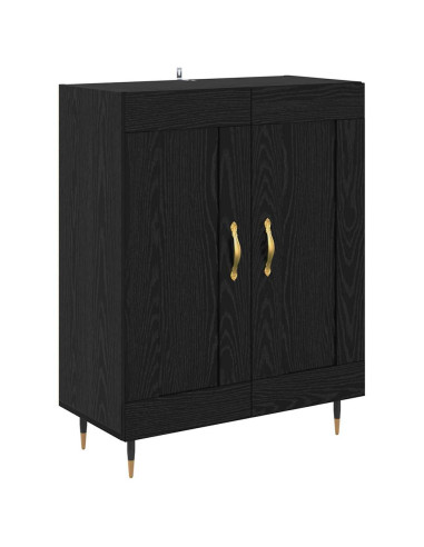 Credenza Rovere Nero 69,5 x 34 x 90 cm Legno multistrato
