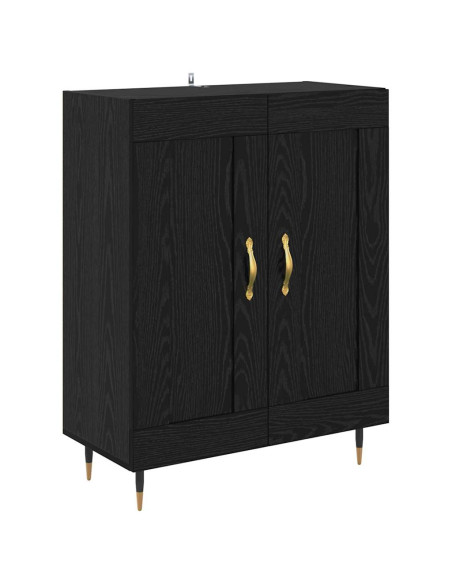 Credenza Rovere Nero 69,5 x 34 x 90 cm Legno multistrato