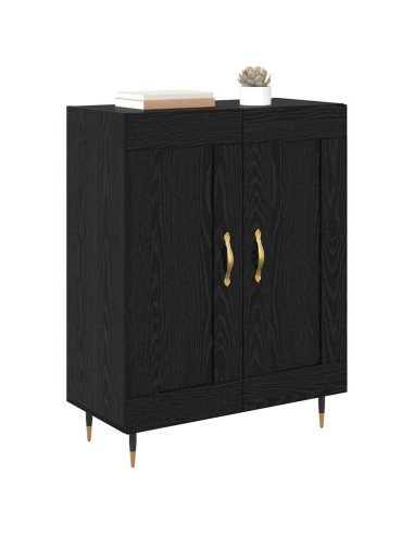 Credenza Rovere Nero 69,5 x 34 x 90 cm Legno multistrato