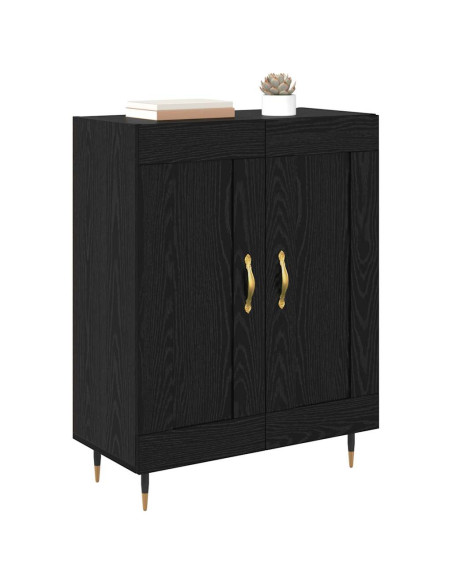 Credenza Rovere Nero 69,5 x 34 x 90 cm Legno multistrato