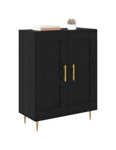 Credenza Rovere Nero 69,5 x 34 x 90 cm 2