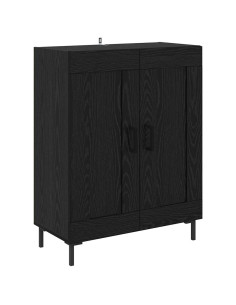 Credenza Rovere Nero 69,5 x 34 x 90 cm 2