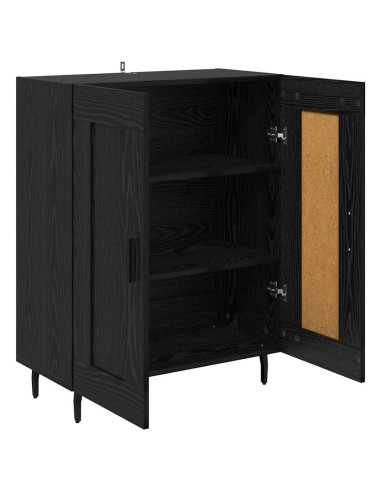 Credenza Rovere Nero 69,5 x 34 x 90 cm