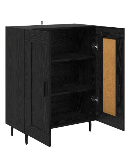 Credenza Rovere Nero 69,5 x 34 x 90 cm