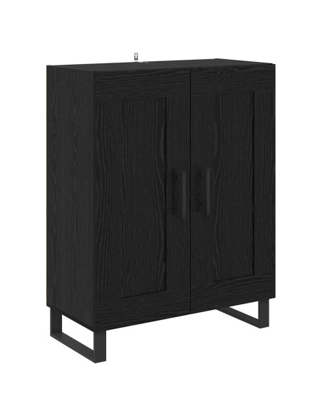 Credenza Rovere Nero 69,5 x 34 x 90 cm