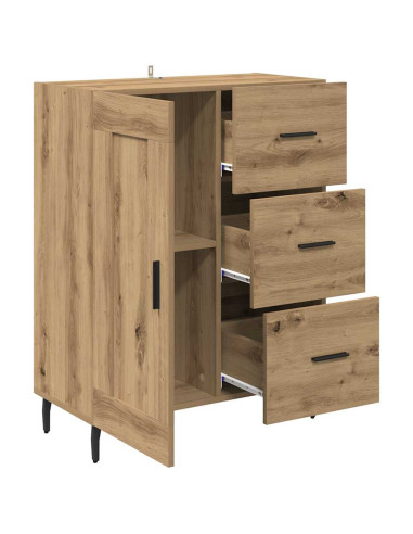 Credenza con cassetto Rovere artigianale 69,5 x 34 x 90 cm