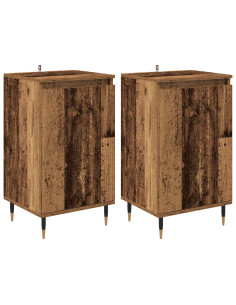 Credenza 2 pcs Legno vecchio 40 x 35 x 70 cm 2