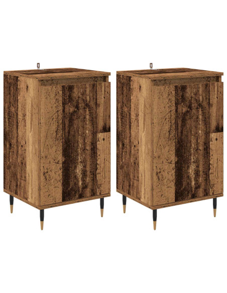 Credenza 2 pcs Legno vecchio 40 x 35 x 70 cm
