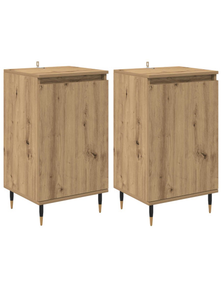 Credenza 2 pcs Rovere artigianale 40 x 35 x 70 cm