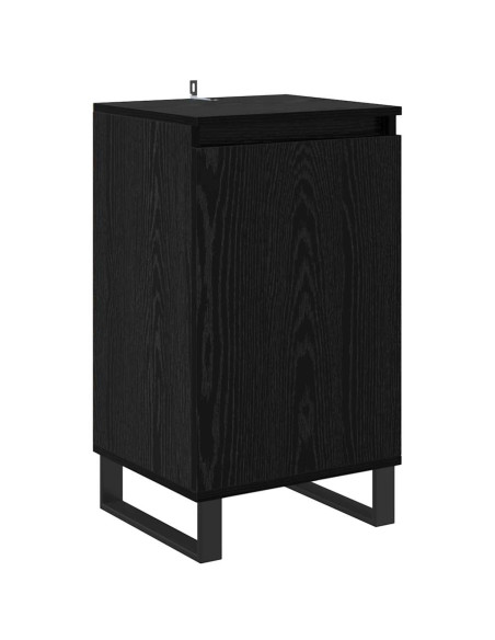 Credenza Rovere Nero 40 x 35 x 70 cm Legno multistrato