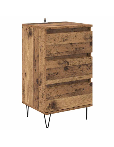 Credenza con cassetto Legno vecchio 40 x 35 x 70 cm