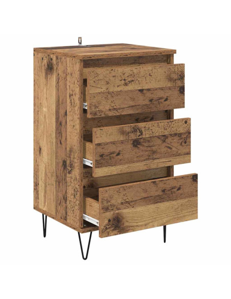 Credenza con cassetto Legno vecchio 40 x 35 x 70 cm