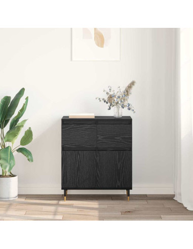Credenza con cassetto Rovere Nero 60 x 35 x 70 cm