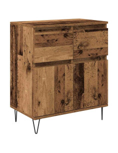 Credenza con cassetto Legno vecchio 60 x 35 x 70 cm 2