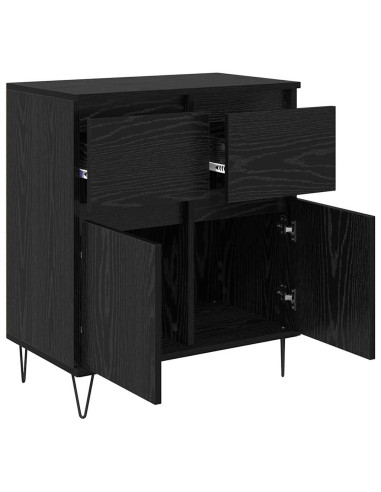 Credenza con cassetto Rovere Nero 60 x 35 x 70 cm