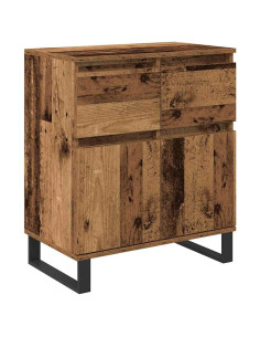 Credenza con cassetto Legno vecchio 60 x 35 x 70 cm 2