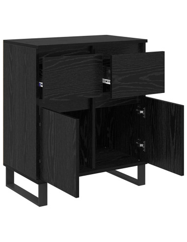 Credenza con cassetto Rovere Nero 60 x 35 x 70 cm
