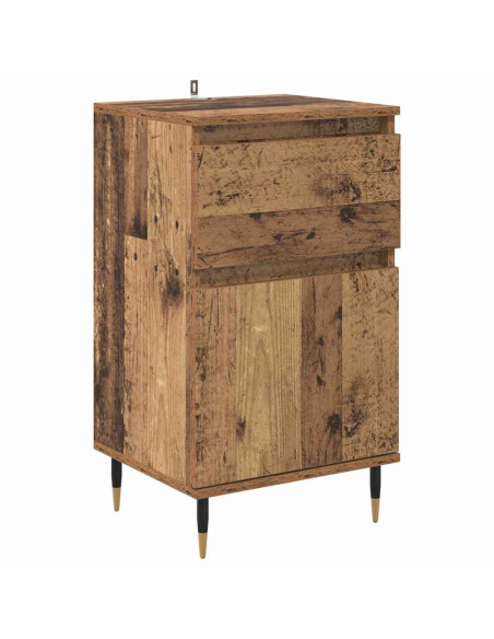 Credenza con cassetto Legno vecchio 40 x 35 x 70 cm