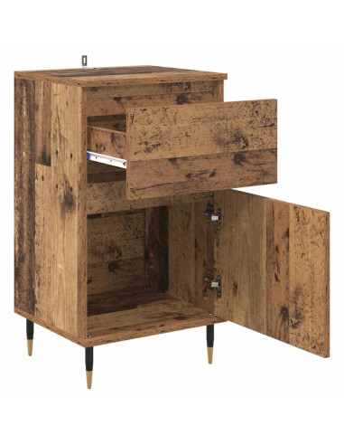 Credenza con cassetto Legno vecchio 40 x 35 x 70 cm