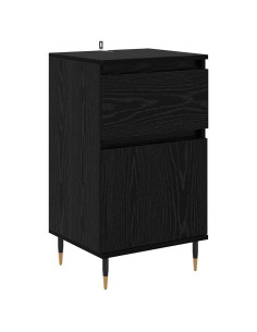 Credenza con cassetto Rovere Nero 40 x 35 x 70 cm 2