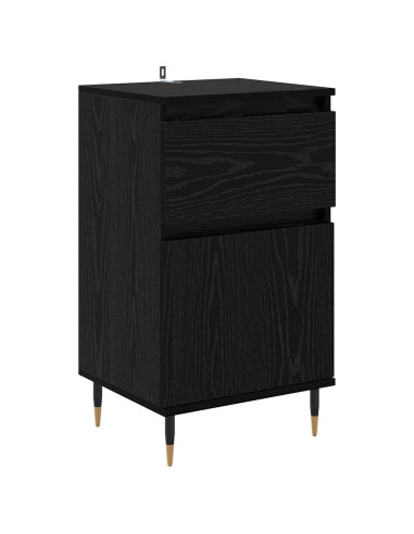 Credenza con cassetto Rovere Nero 40 x 35 x 70 cm