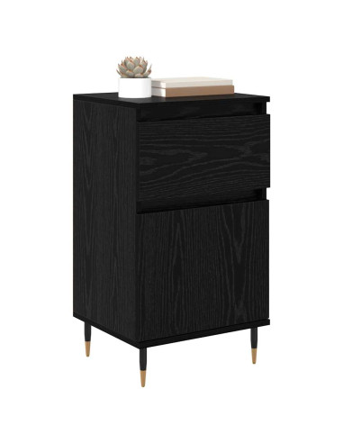 Credenza con cassetto Rovere Nero 40 x 35 x 70 cm