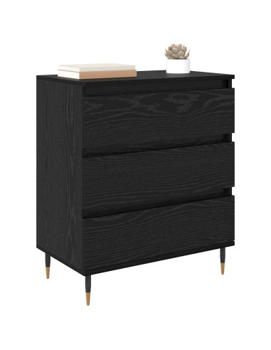 Credenza Rovere Nero 60 x 35 x 70 cm Legno multistrato